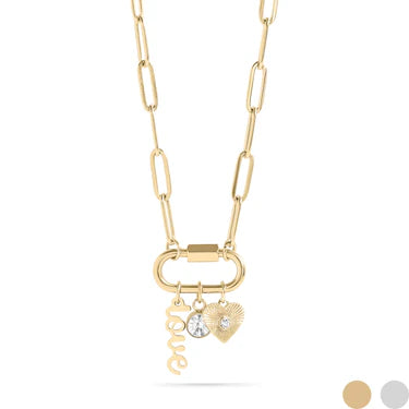 Carabiner Love Paperclip Necklace