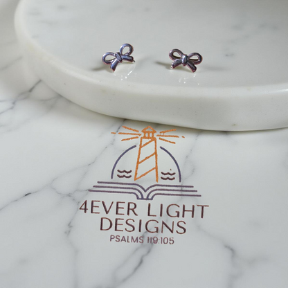 18 kt PVD Gold over Stainless Steel Bows or 18 kt PVD Titanium over Stainless Steel Bows