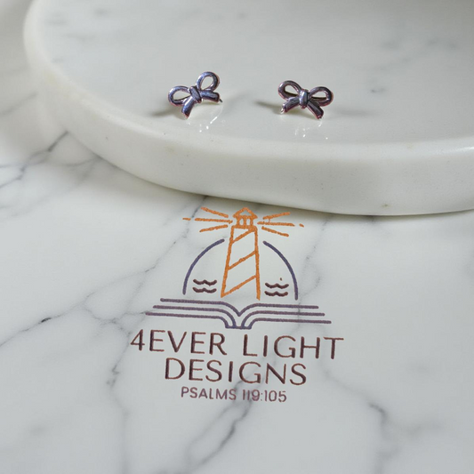 18 kt PVD Gold over Stainless Steel Bows or 18 kt PVD Titanium over Stainless Steel Bows