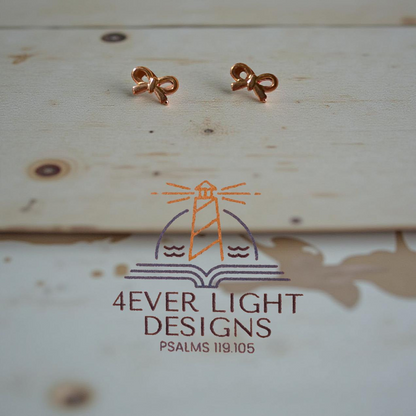 18 kt PVD Gold over Stainless Steel Bows or 18 kt PVD Titanium over Stainless Steel Bows