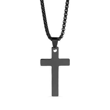 Cross Pendant With Rounded Box Chain