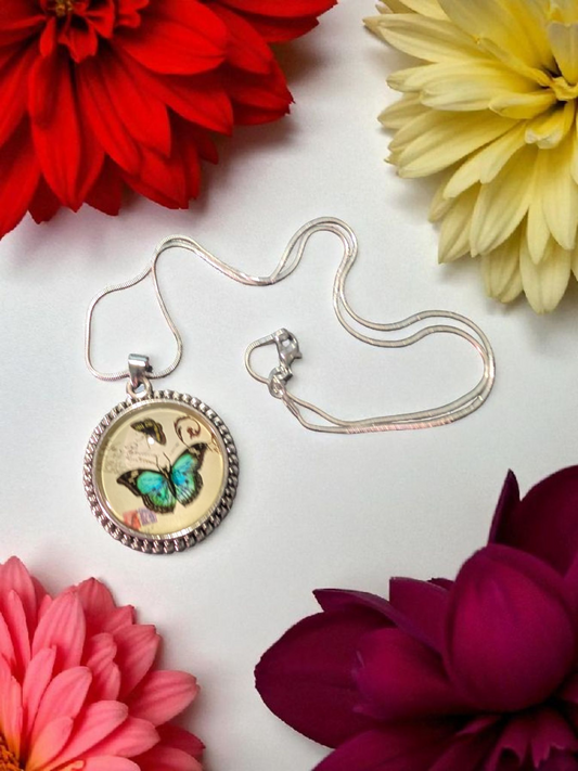 Butterfly Cabochon pendant