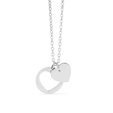 Heart Cross Charm Necklace