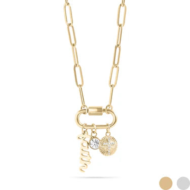 Carabiner Faith Paperclip Necklace