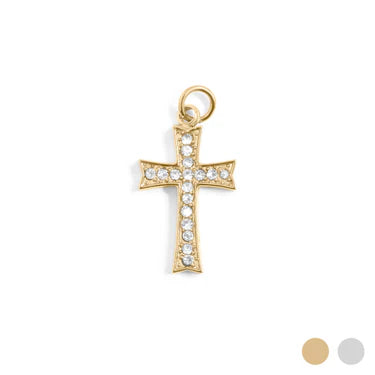 Stone Cross Charm
