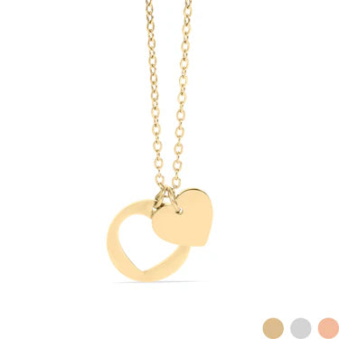 Heart Cross Charm Necklace