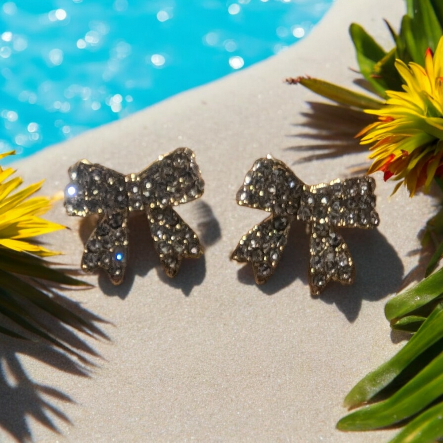 Sparkle Bow Stud Earrings