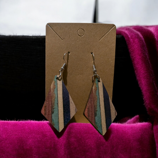 Colorful Wood Earrings