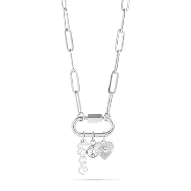 Carabiner Love Paperclip Necklace